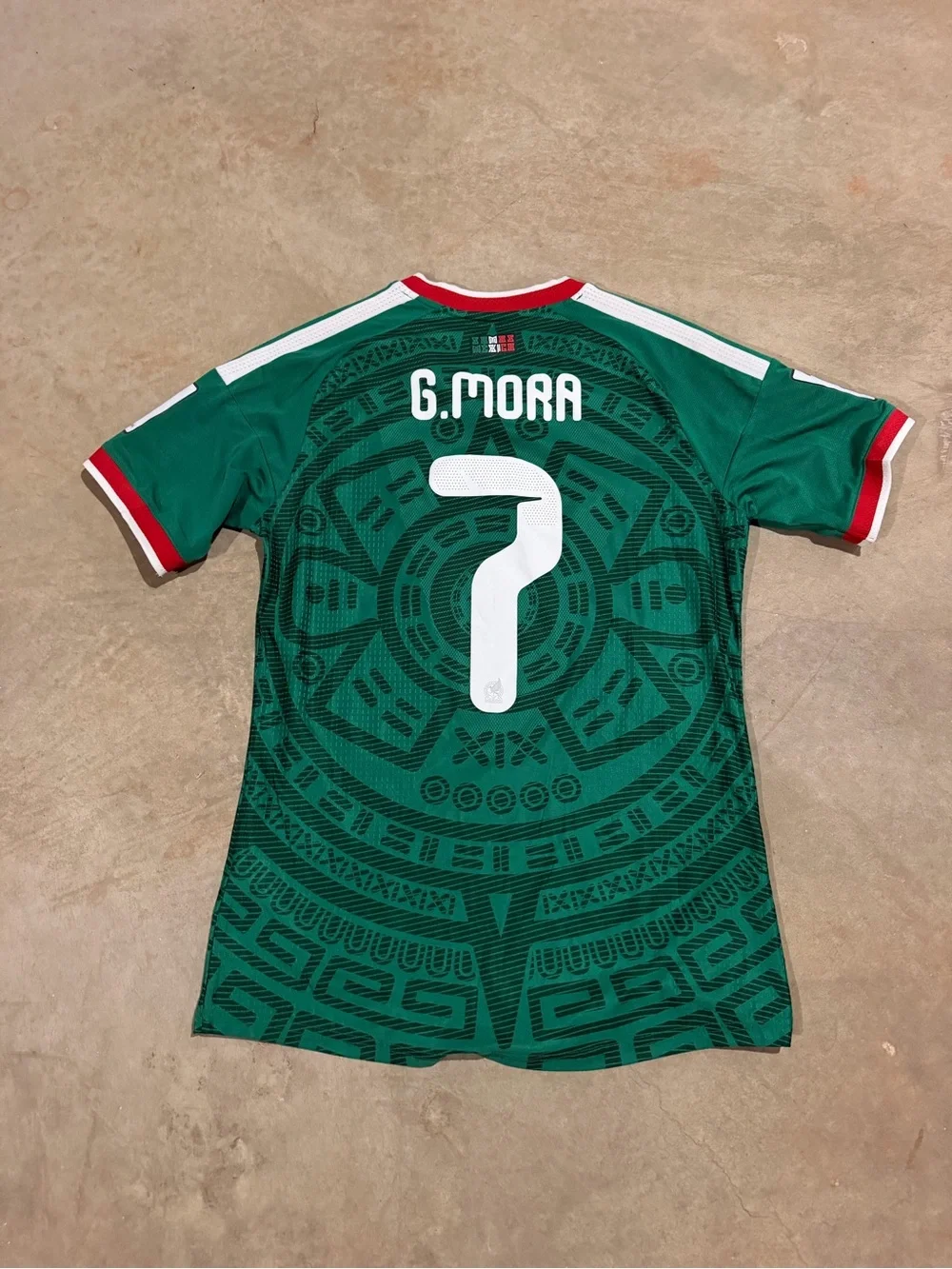 adidas Green Mexico National Team Soccer Jersey with Red & White Trim
